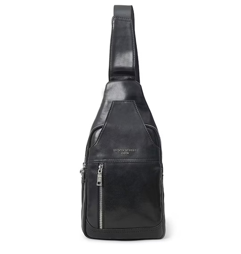Women Black Travel Leather Backpack